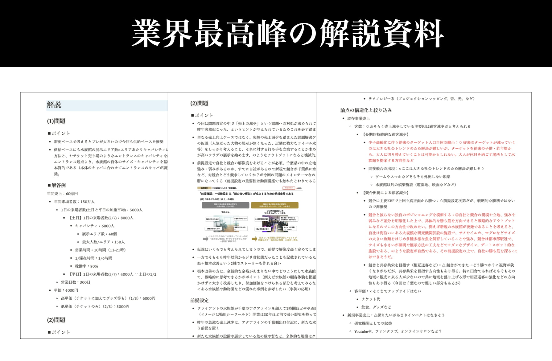 業界最高峰の解説資料1